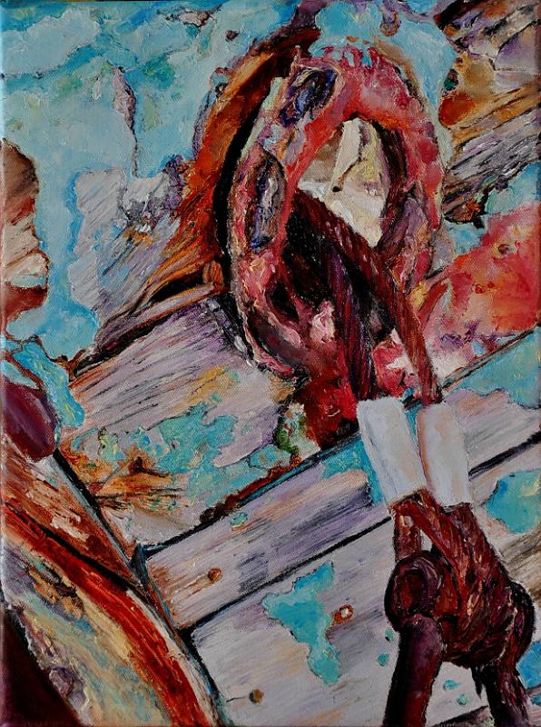 Epave-6.JPG - Painting oil on canvas -Huile sur toile format /size  30x40