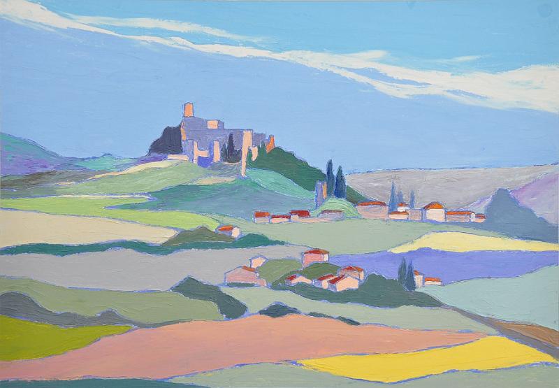 le-chateau1.jpg - Painting oil on paper -Huile sur papier format /size 35x50